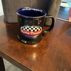 Harley-Davidson Black and Blue Ceramic Mug